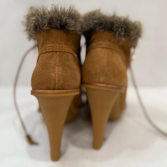 Cozy Brown Fur-Lined Ankle Boots - Picture 5 of 8